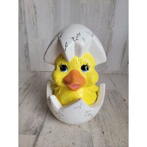 Vintage ceramic chick egg hatching duck Easter spring home decor unique‎